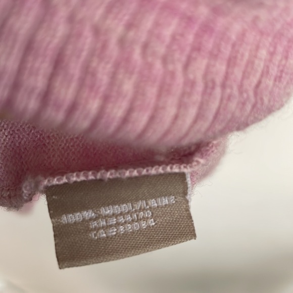 KNITTED & KNOTTED 100% Wool Blush Heathered Pink Scoop Neck Sweater, Size Small - Picture 4 of 7